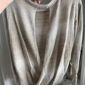Open back sweater